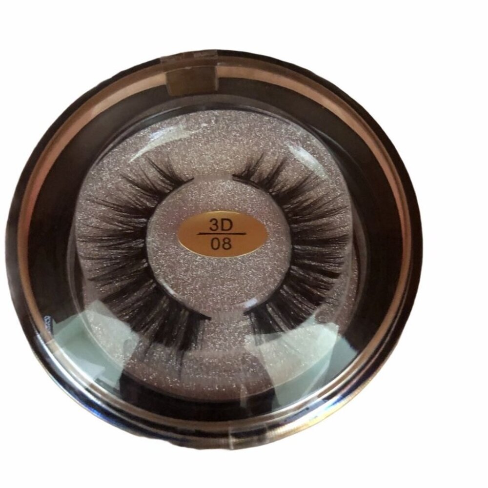 Handmade 3D Mink Lashes #8 Long Thick Eyelashes‎ Extension 100% Real Mink